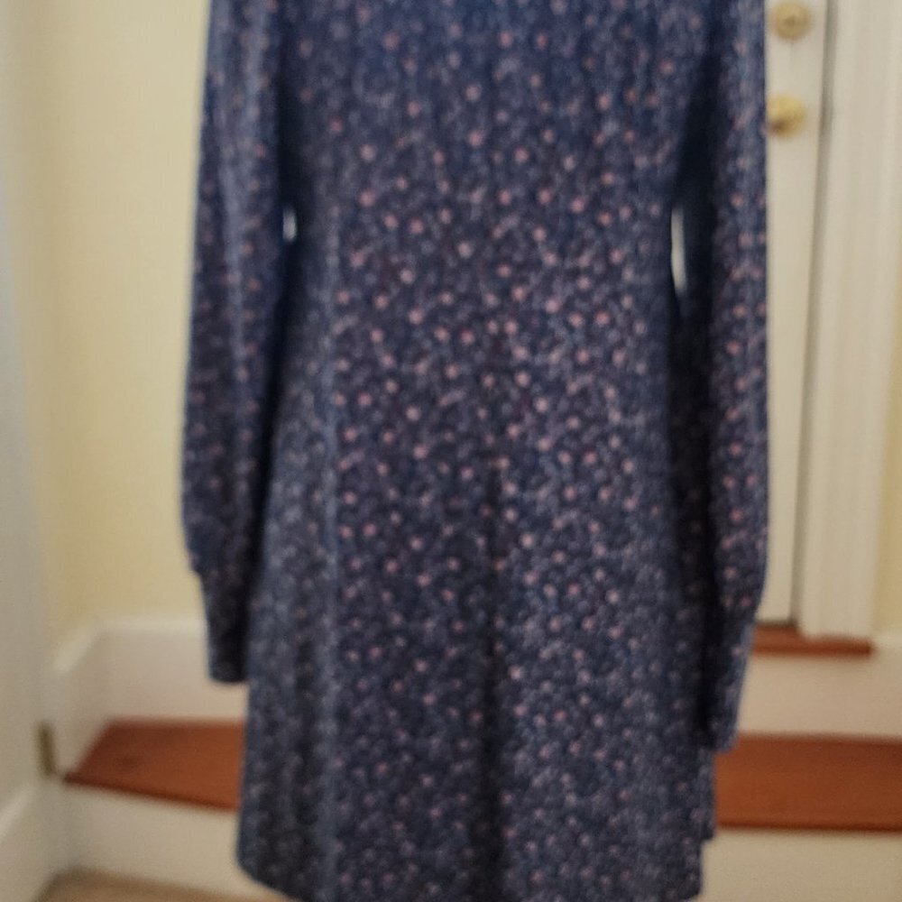 Lily Rose Blue flower print, long sleeve dress.  NWOT - Picture 5 of 5
